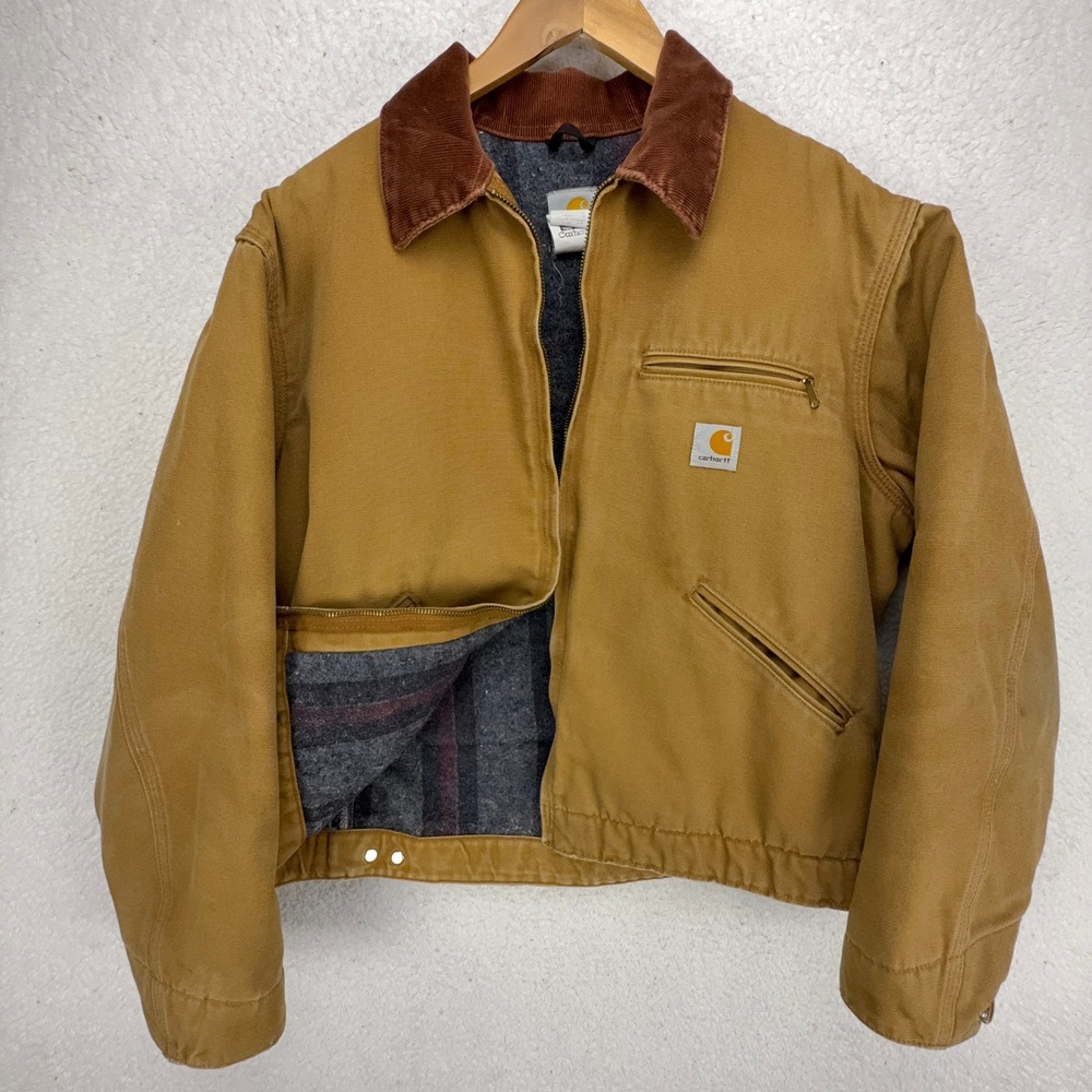 Carhartt Detroit Jacket Blanket Lined Mens Large 42 J01 BRN‎ Brown